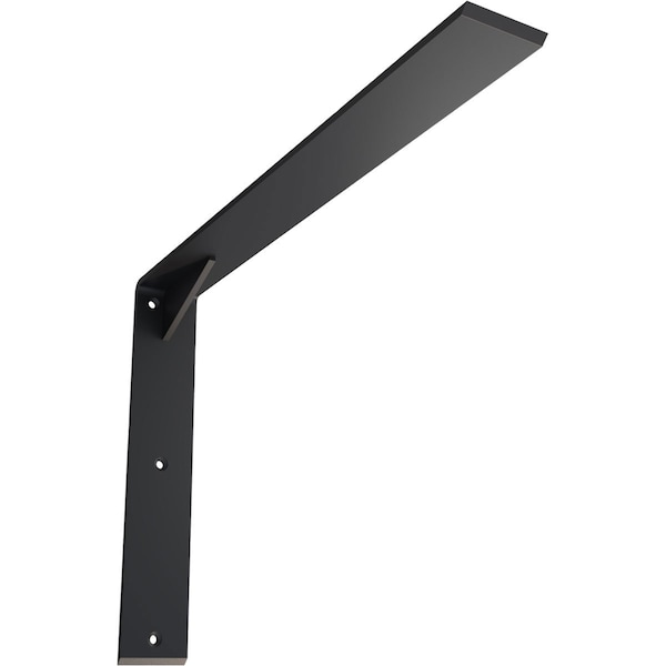 Ekena Millwork Countertop Support Steel Heavy Duty Bracket w/ Gusset, Powder Coated Black 2 1/2"W x 20"D x 14"H BKTM02X20X14CGPBL - main
